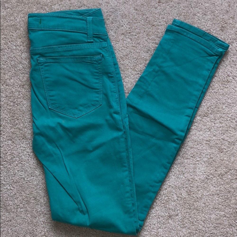 J Brand Teal Skinny Jean - mid/high rise LIKE NEW